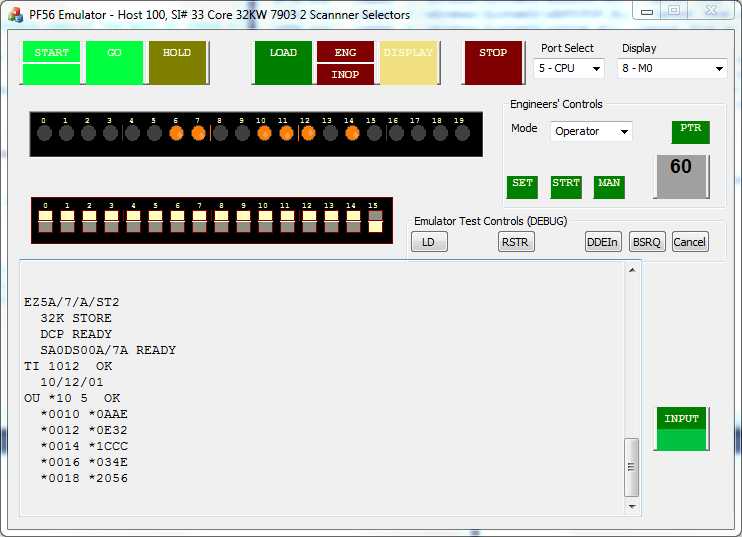Emulator running as a 7903