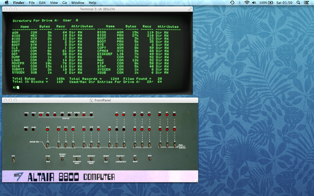 z80pack front panel machines under OS X